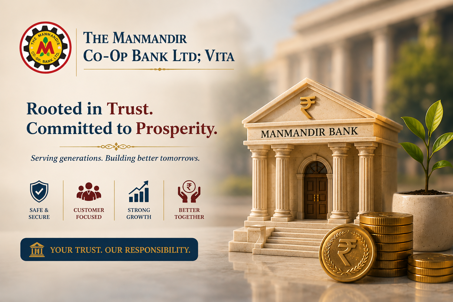The Manmandir Co-operative Bank — rooted in trust, committed to prosperity